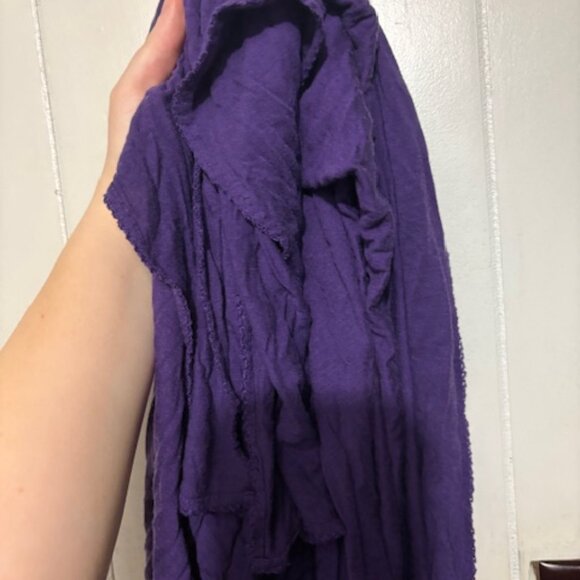 Purple cotton scarf - Picture 3 of 3